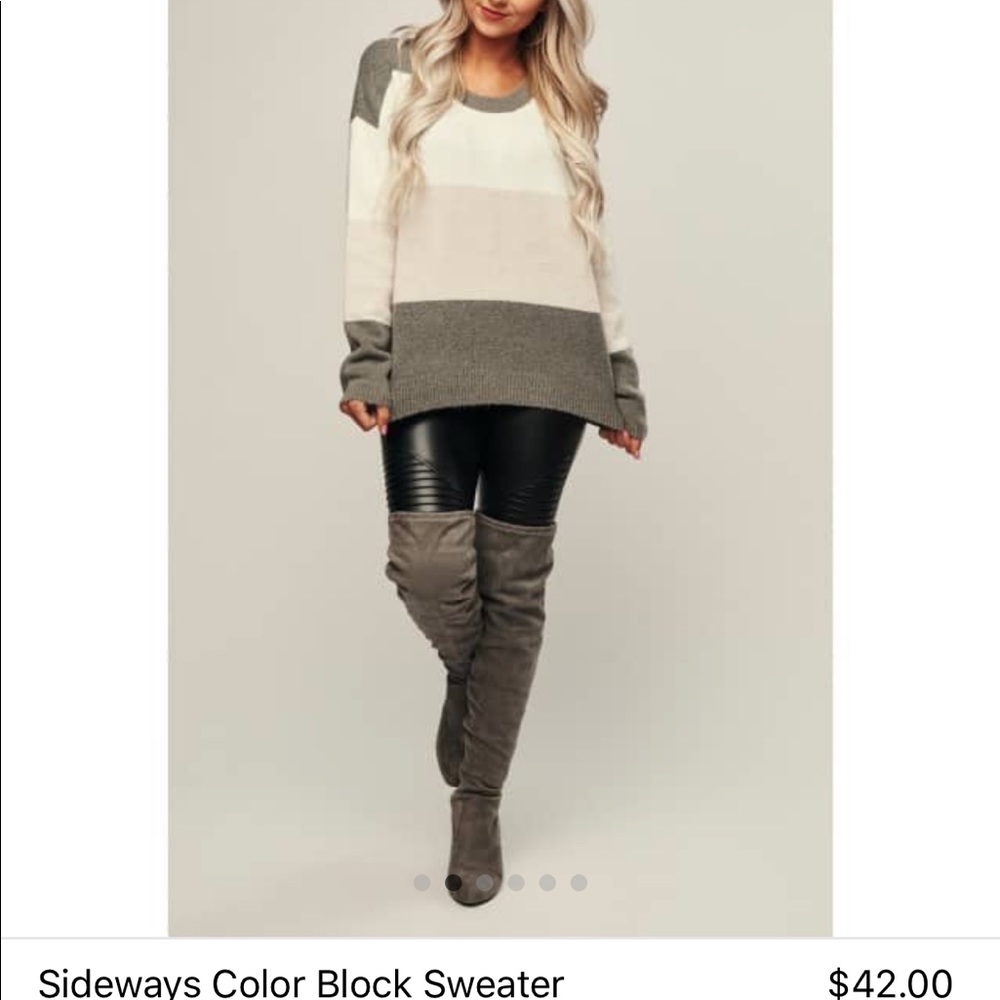 Color block sweater